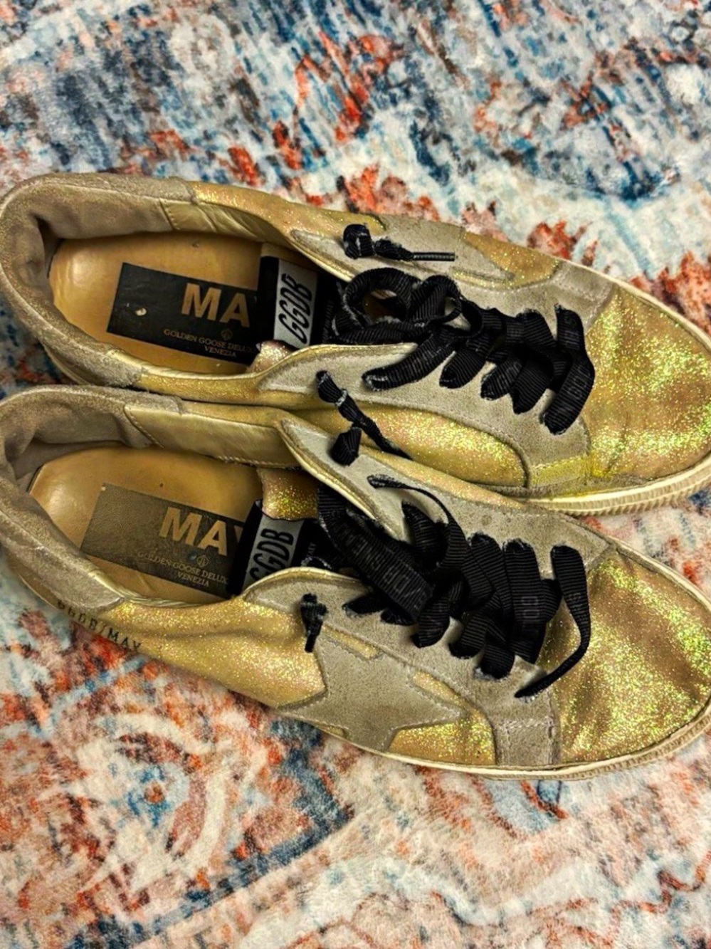 Golden Goose Glitter Lace-Up Women’s Sneakers
